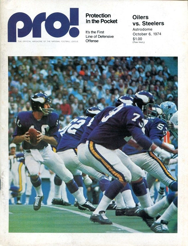 NFL Program: Houston Oilers vs. Pittsburgh Steelers (October 6, 1974)