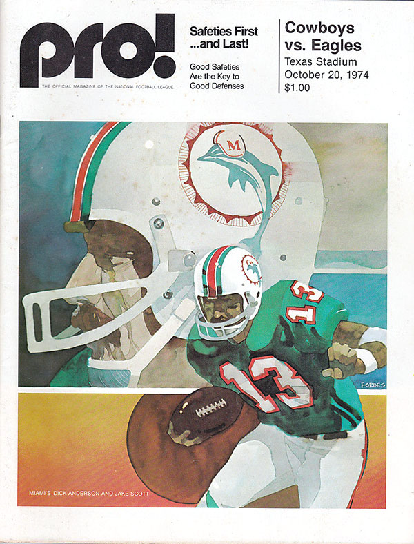 NFL Program: Dallas Cowboys vs. Philadelphia Eagles (October 20, 1974)