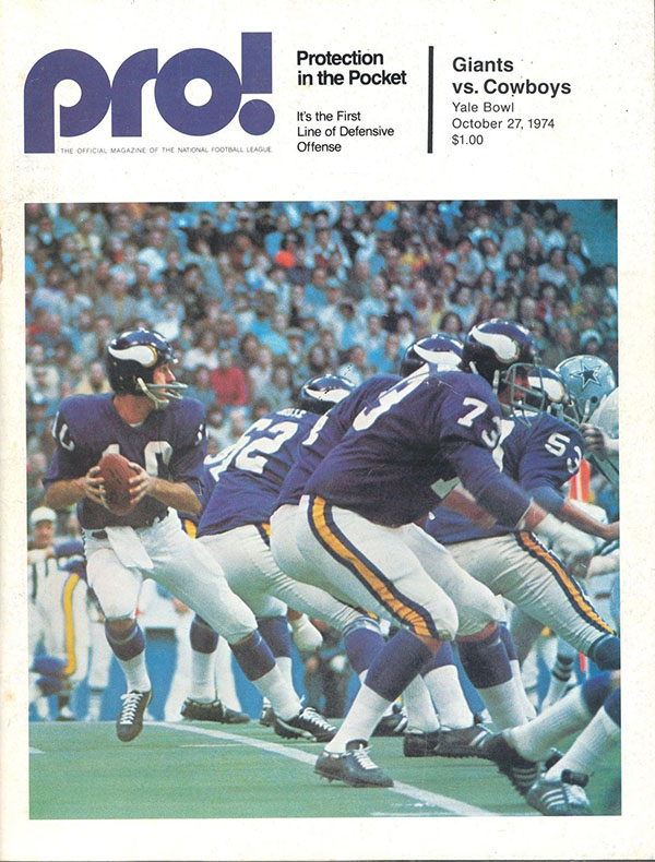 NFL Program: New York Giants vs. Dallas Cowboys (October 27, 1974)