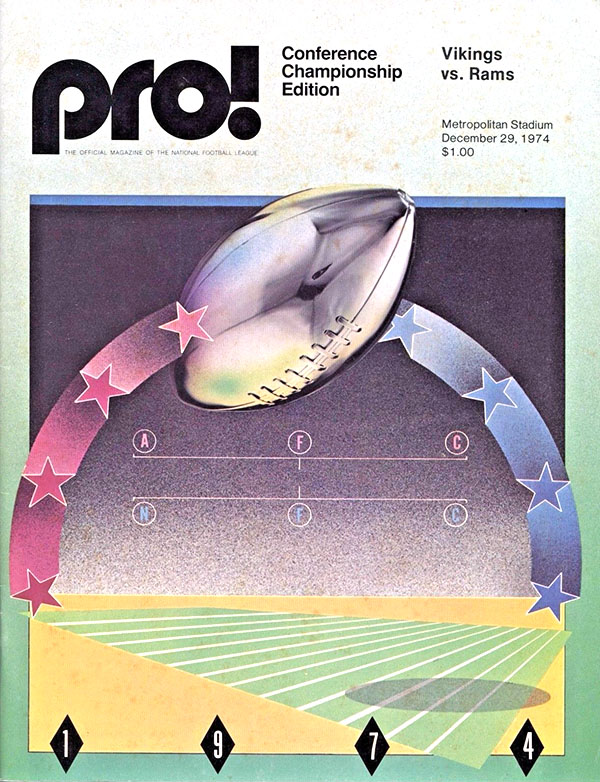 NFL Program: Minnesota Vikings vs. Los Angeles Rams (December 29, 1974)