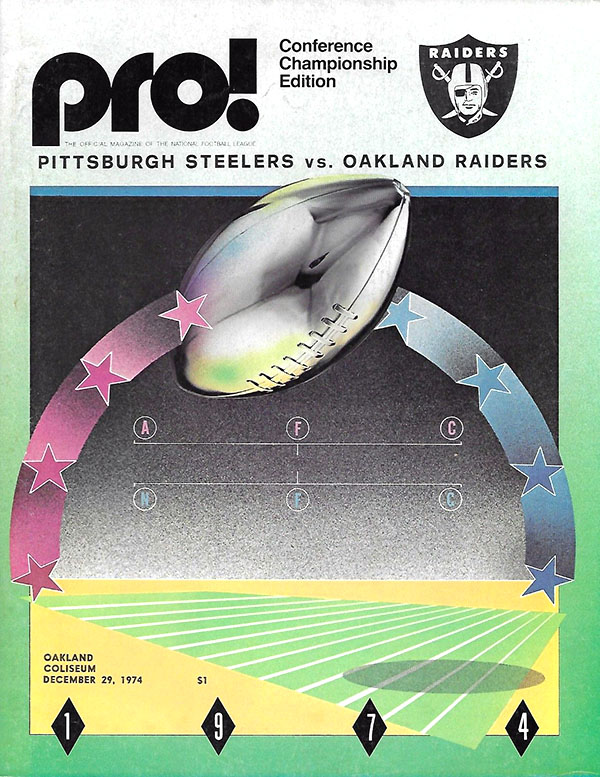 NFL Program: Oakland Raiders vs. Pittsburgh Steelers (December 29, 1974)