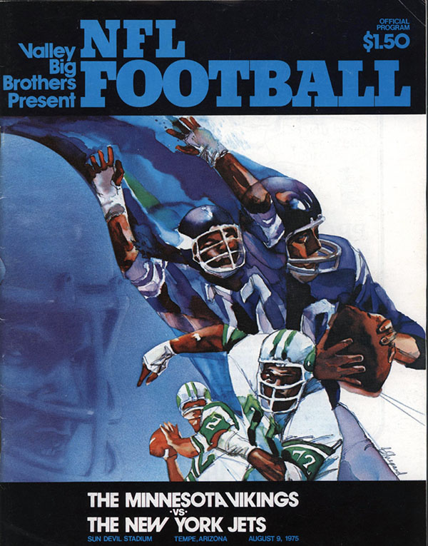 NFL Program: Minnesota Vikings vs. New York Jets (August 9, 1975)