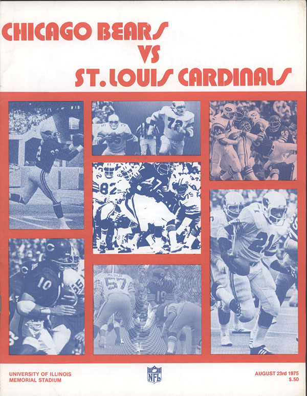 NFL Program: Chicago Bears vs. St. Louis Cardinals (August 23, 1975)