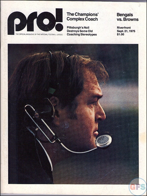 NFL Program: Cincinnati Bengals vs. Cleveland Browns (September 21, 1975)