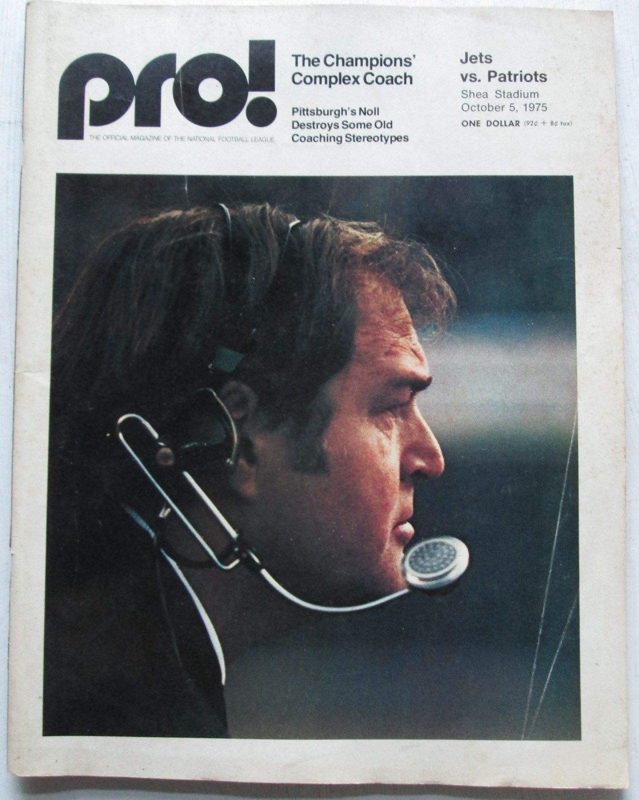 NFL Program: New York Jets vs. New England Patriots (October 5, 1975)