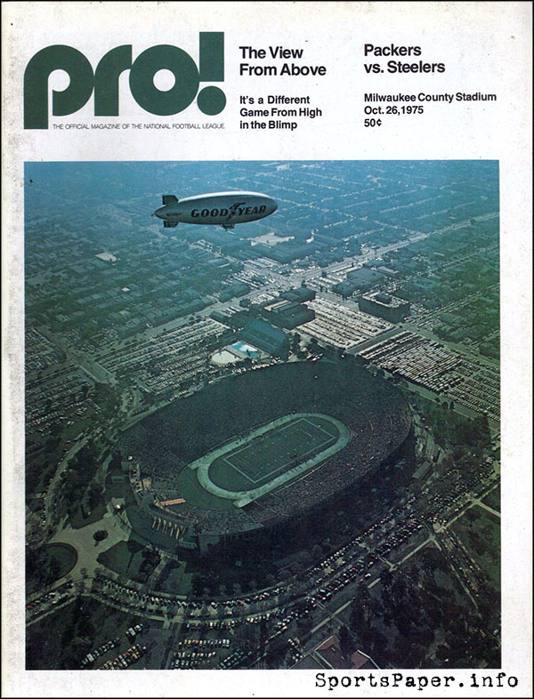 NFL Program: Green Bay Packers vs. Pittsburgh Steelers (October 26, 1975)