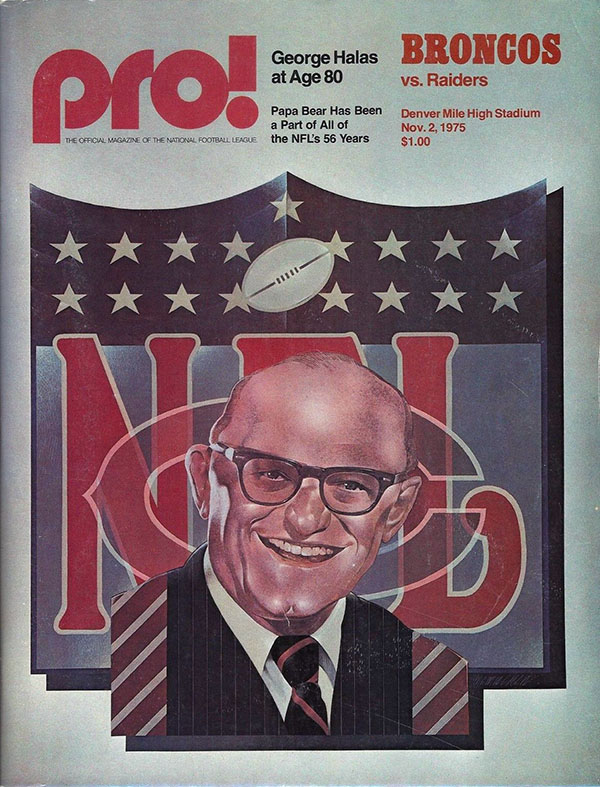 NFL Program: Denver Broncos vs. Oakland Raiders (November 2, 1975)