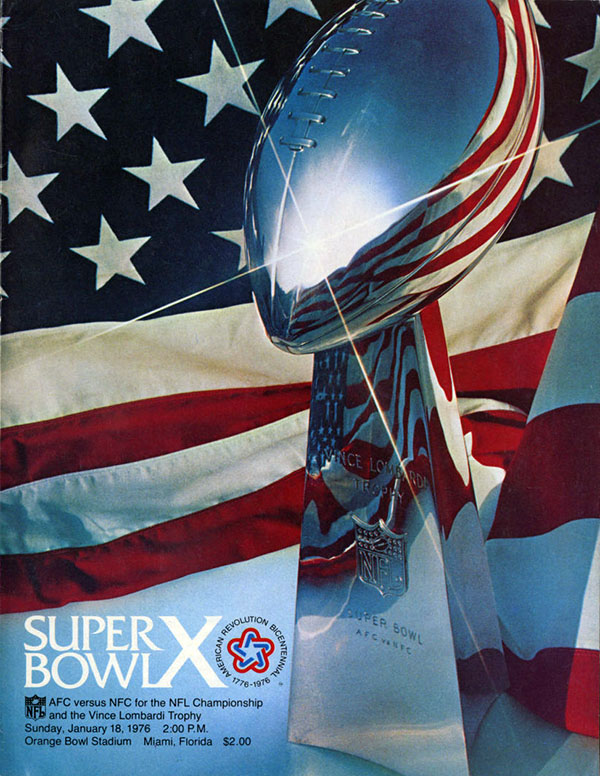 NFL Super Bowl X Game Program: Pittsburgh Steelers vs. Dallas Cowboys (January 18, 1976)