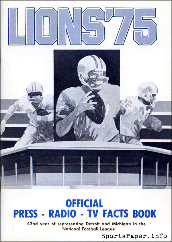 NFL Media Guide: Detroit Lions (1975)