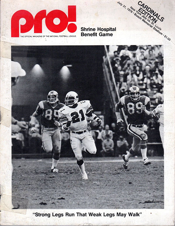 NFL Program: St. Louis Cardinals vs. New York Jets (July 31, 1976)