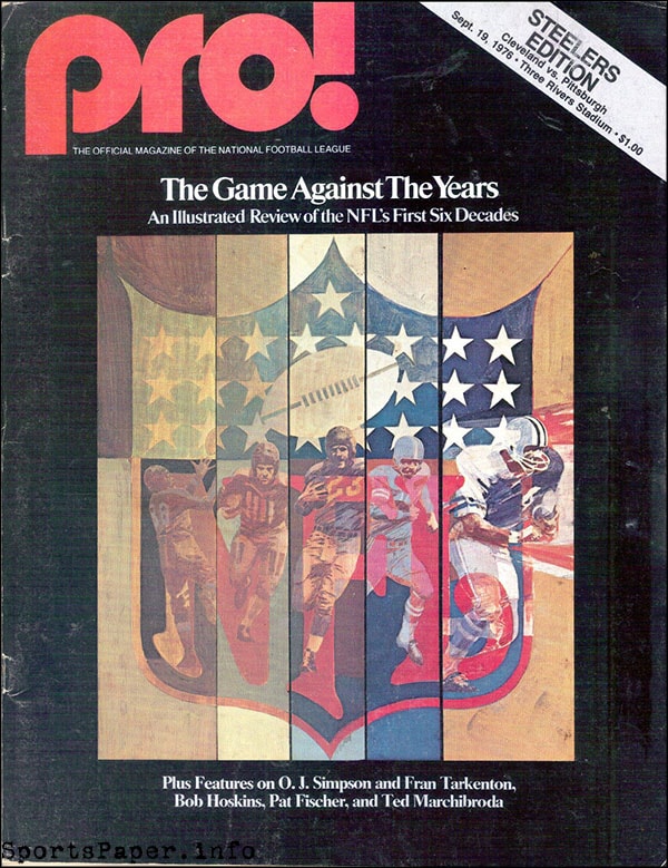 NFL Program: Pittsburgh Steelers vs. Cleveland Browns (September 19, 1976)