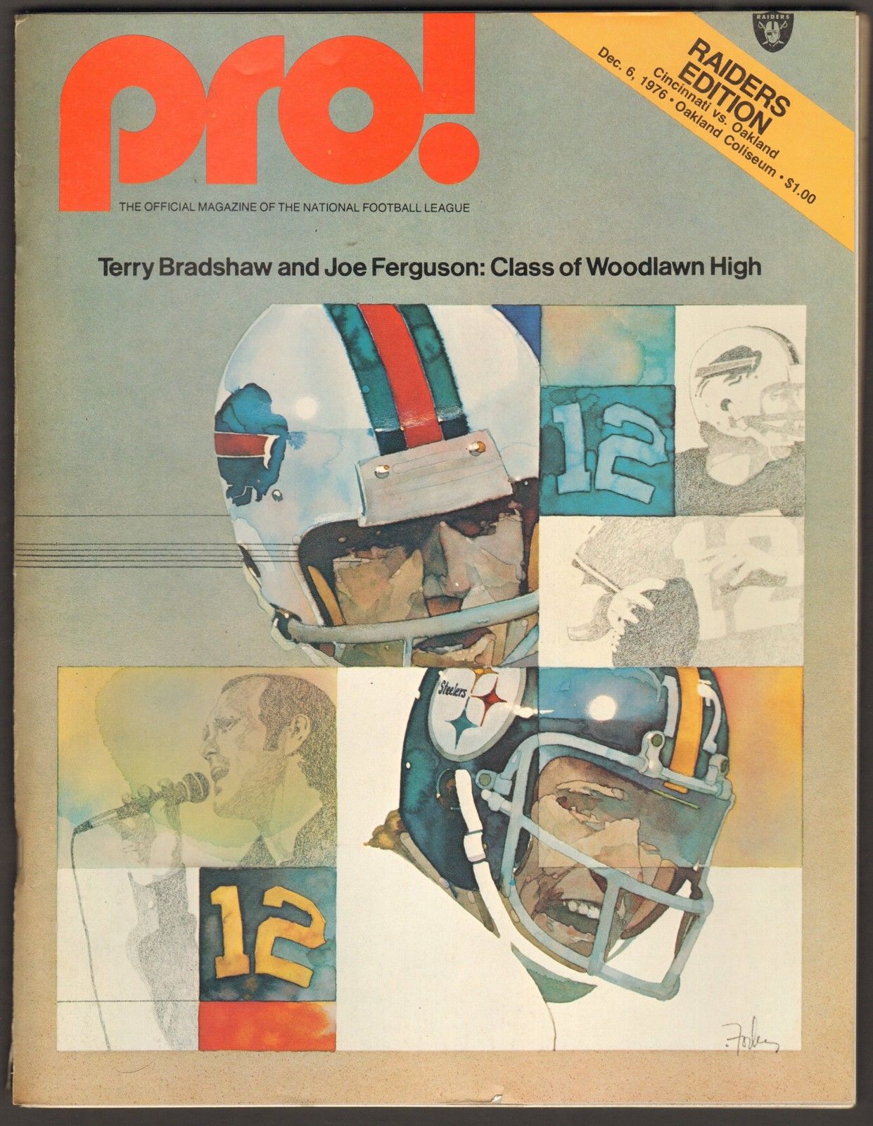 NFL Program: Oakland Raiders vs. Cincinnati Bengals (December 6, 1976)