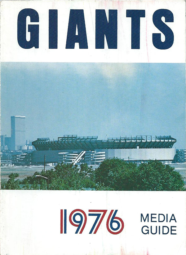 NFL Media Guide: New York Giants (1976)