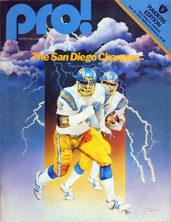 NFL Program: Oakland Raiders vs. San Diego Chargers (October 25, 1979)