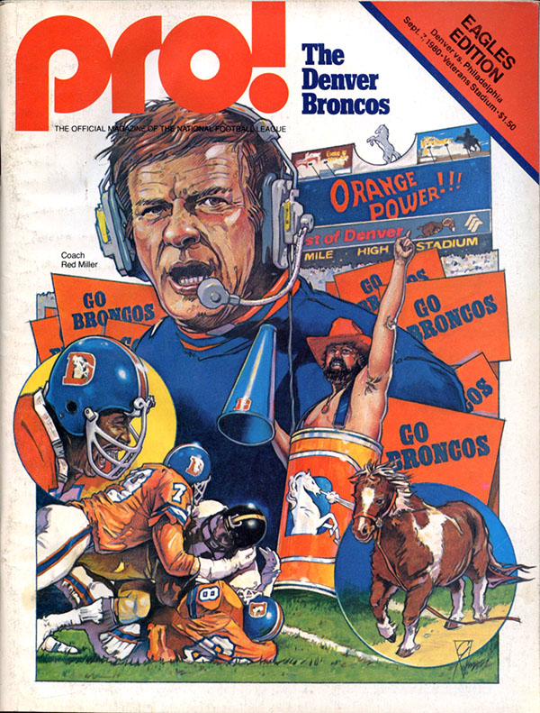 NFL Program: Philadelphia Eagles vs. Denver Broncos (September 7, 1980)