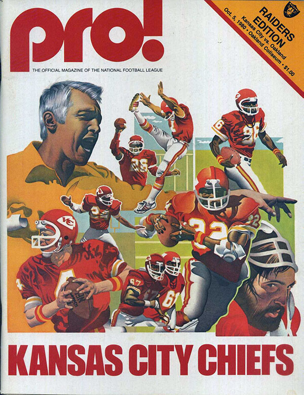 NFL Program: Oakland Raiders vs. Kansas City Chiefs (October 5, 1980)