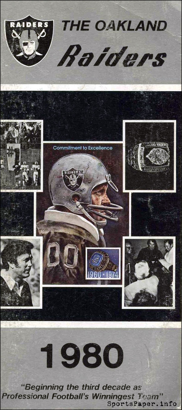 NFL Media Guide: Oakland Raiders (1980)