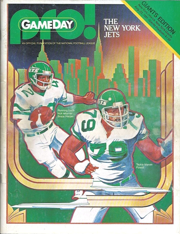 NFL Program: New York Giants vs. New York Jets (August 22, 1981)