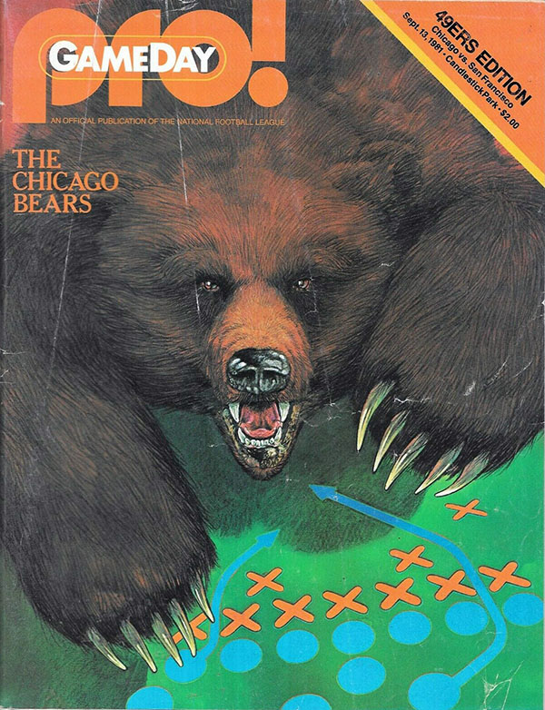 NFL Program: San Francisco 49ers vs. Chicago Bears (September 13, 1981)