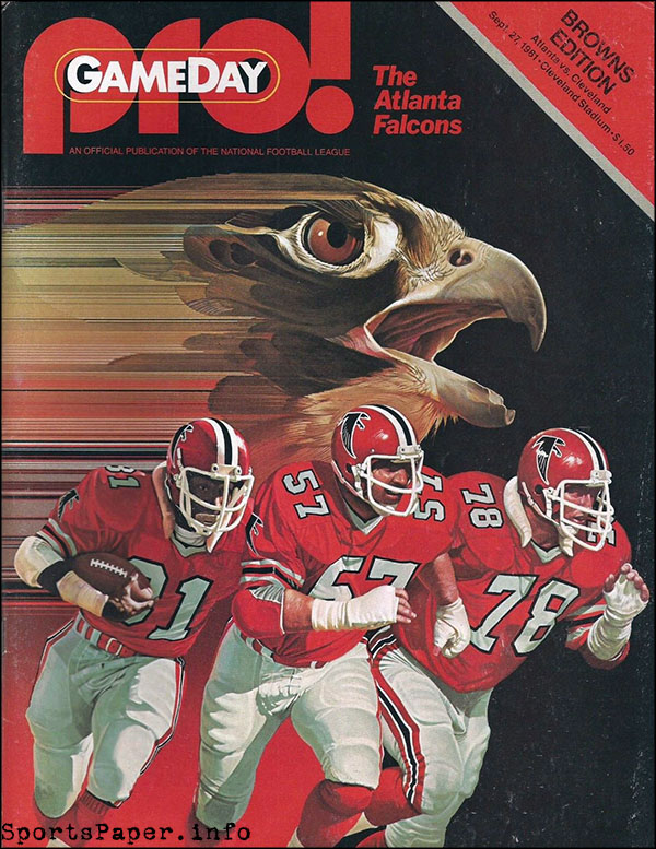 NFL Program: Cleveland Browns vs. Atlanta Falcons (September 27, 1981)