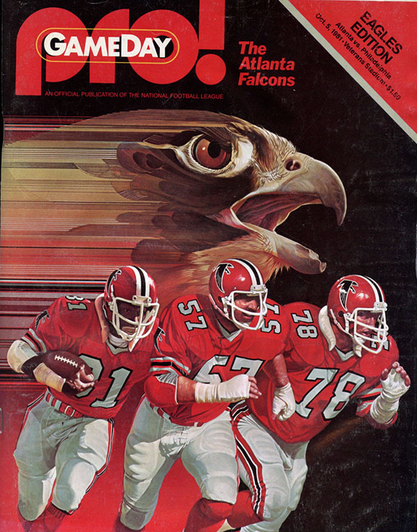 NFL Program: Philadelphia Eagles vs. Atlanta Falcons (October 5, 1981)