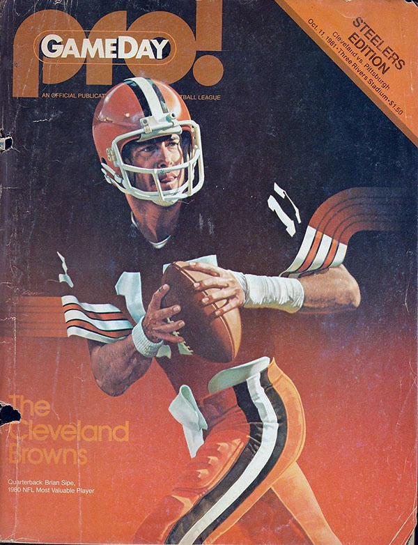 NFL Program: Pittsburgh Steelers vs. Cleveland Browns (October 11, 1981)