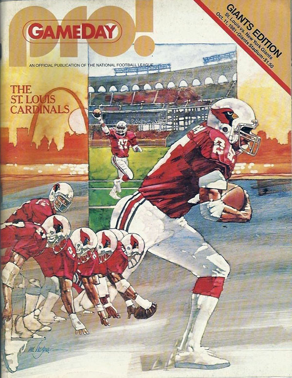 NFL Program: New York Giants vs. St. Louis Cardinals (October 11, 1981)