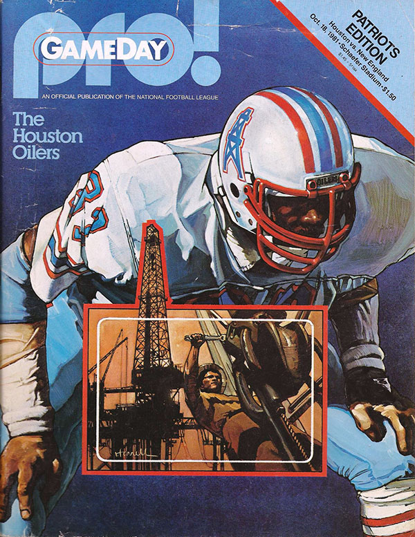 NFL Program: New England Patriots vs. Houston Oilers (October 18, 1981)