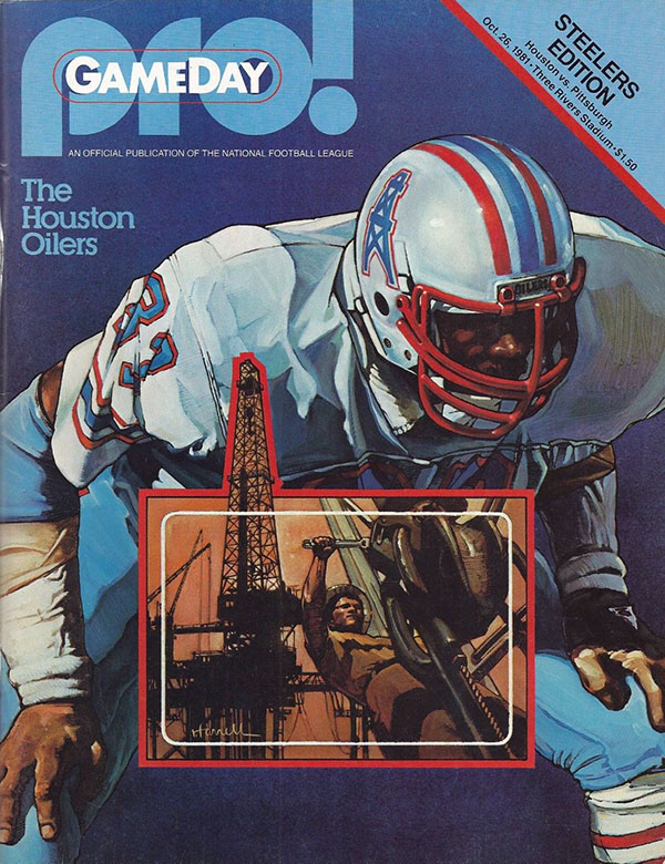 NFL Program: Pittsburgh Steelers vs. Houston Oilers (October 26, 1981)