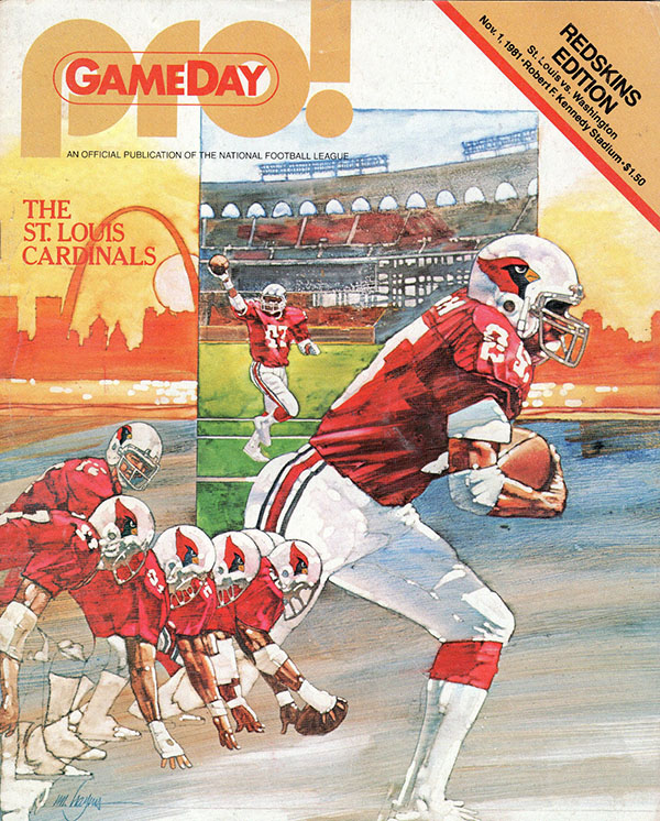 NFL Program: Washington Redskins vs. St. Louis Cardinals (November 1, 1981)