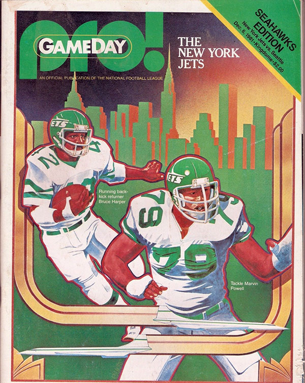 NFL Program: Seattle Seahawks vs. New York Jets (December 6, 1981)