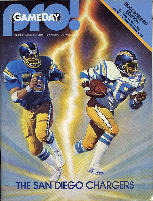 NFL Program: Tampa Bay Buccaneers vs. San Diego Chargers (December 13, 1981)