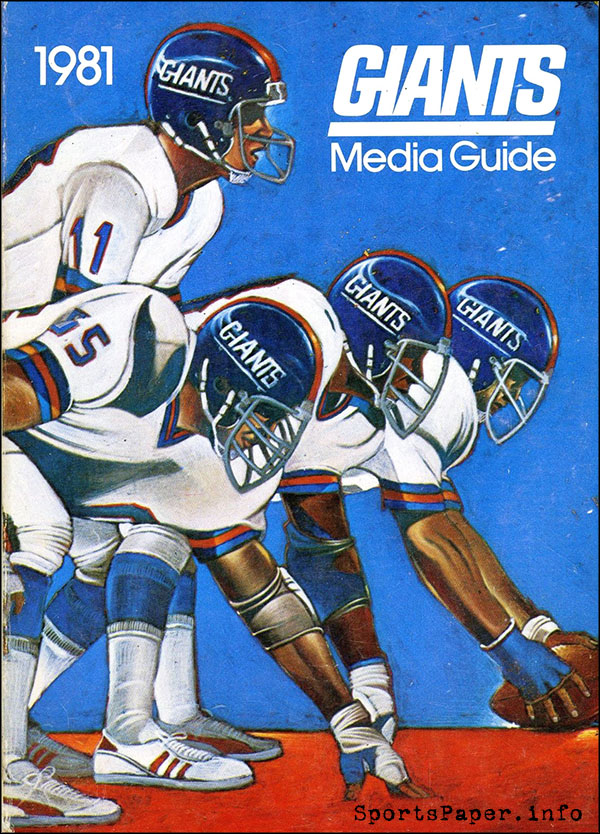 NFL Media Guide: New York Giants (1981)