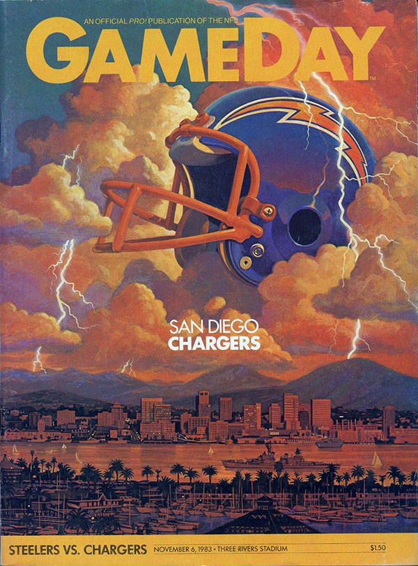 NFL Program: Pittsburgh Steelers vs. San Diego Chargers (November 6, 1983)