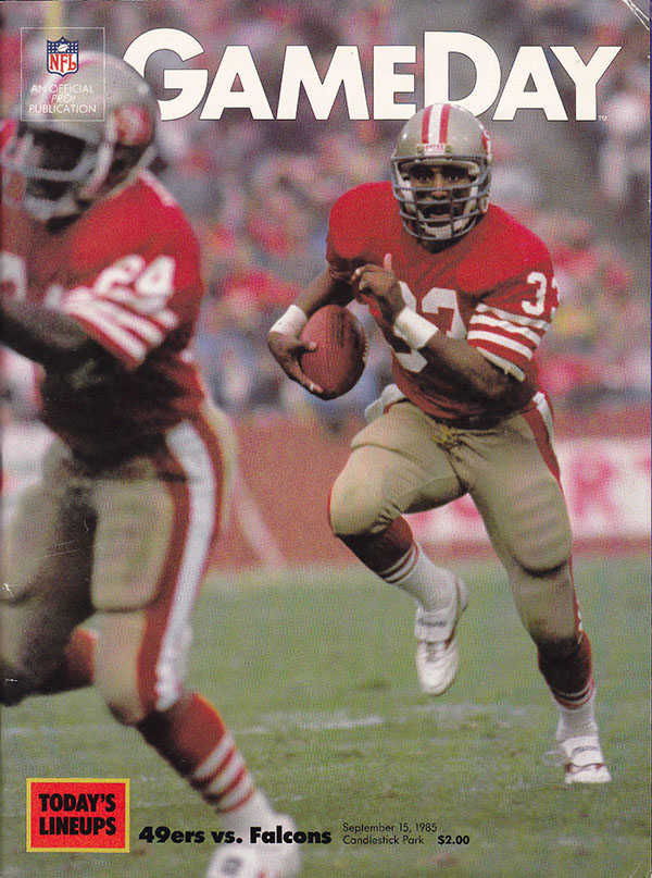 NFL Program: San Francisco 49ers vs. Atlanta Falcons (September 15, 1985)