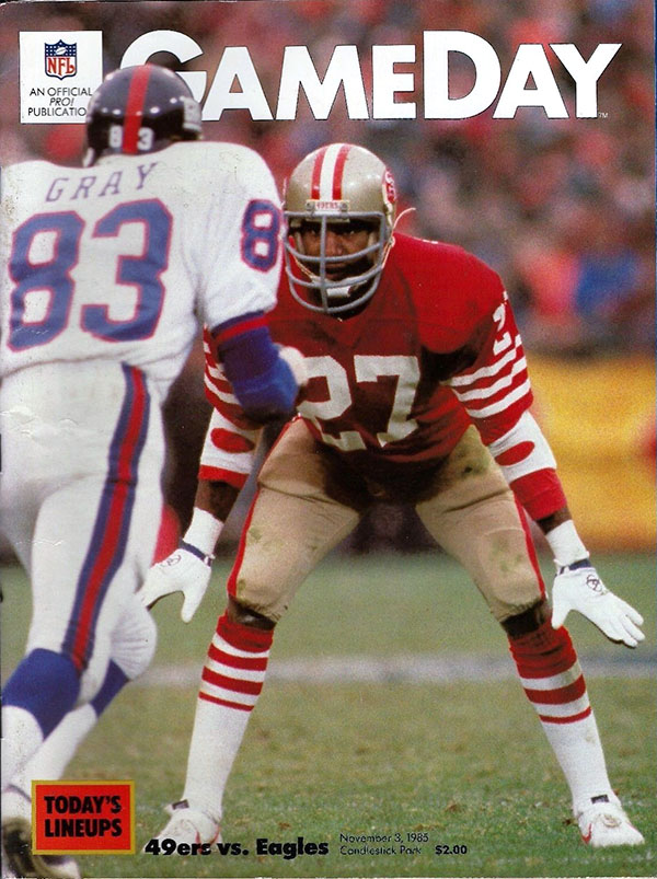 NFL Program: San Francisco 49ers vs. Philadelphia Eagles (November 3, 1985)