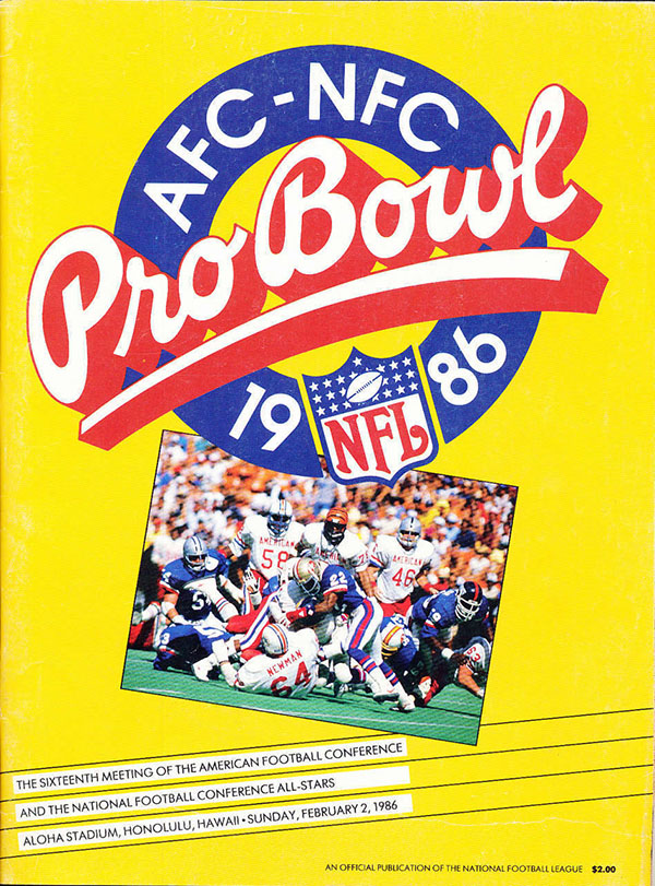 NFL Program: 1986 Pro Bowl