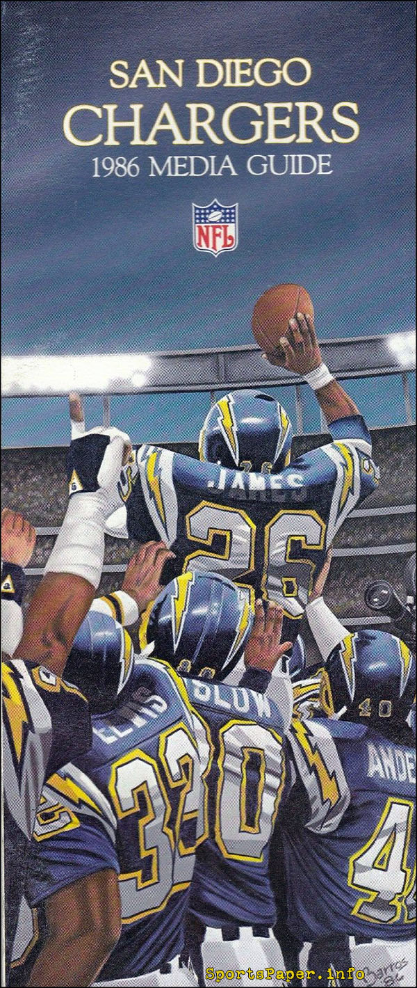 NFL Media Guide: San Diego Chargers (1986)