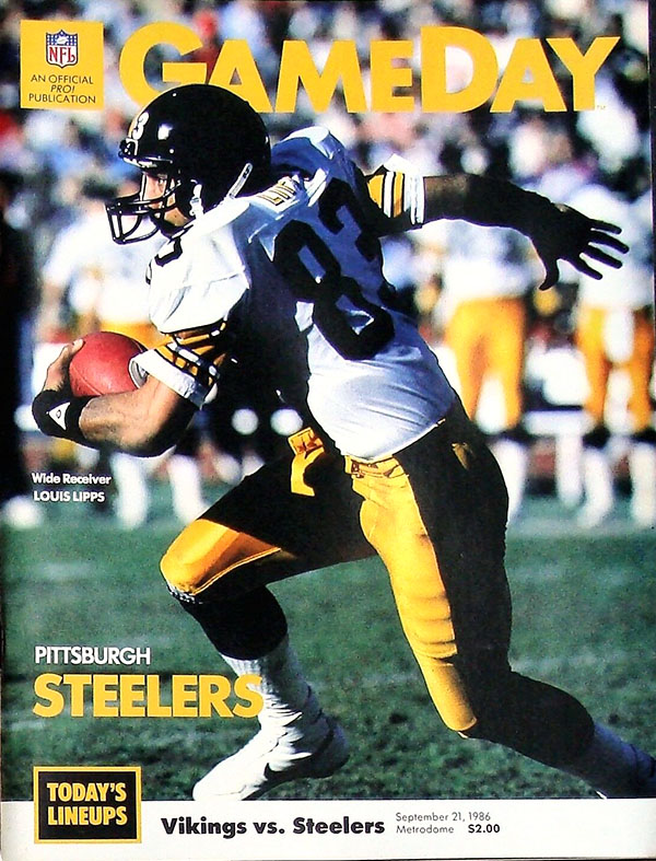 NFL Program: Minnesota Vikings vs. Pittsburgh Steelers (September 21, 1986)