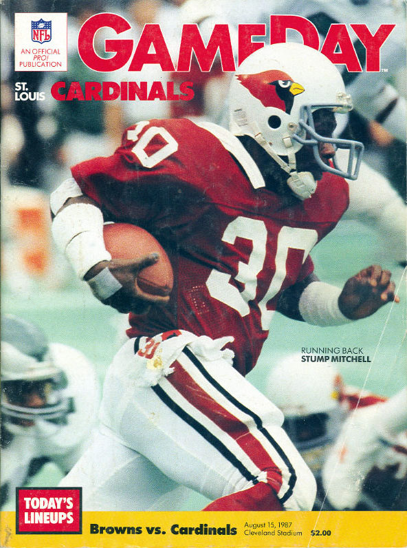 NFL Program: Cleveland Browns vs. St. Louis Cardinals (August 15, 1987)