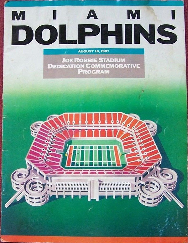 NFL Program: Miami Dolphins vs. Chicago Bears (August 16, 1987)