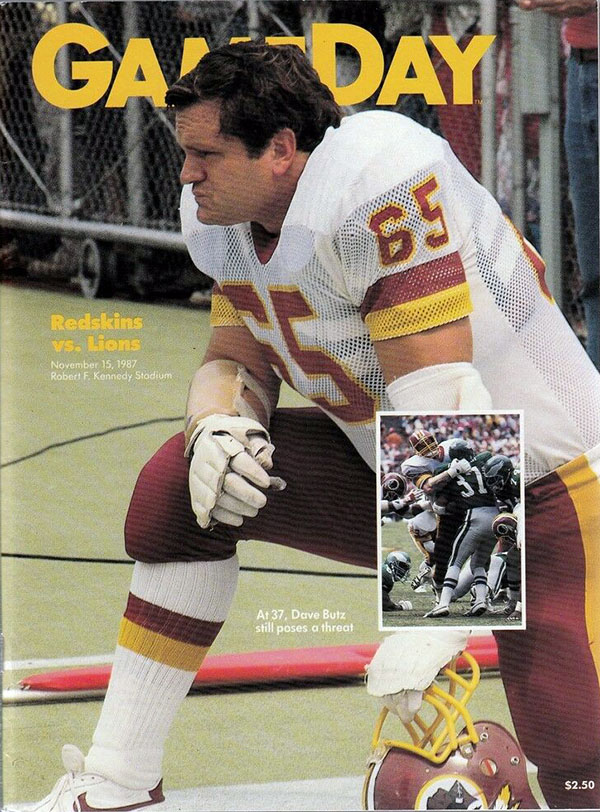 NFL Program: Washington Redskins vs. Detroit Lions (November 15, 1987)