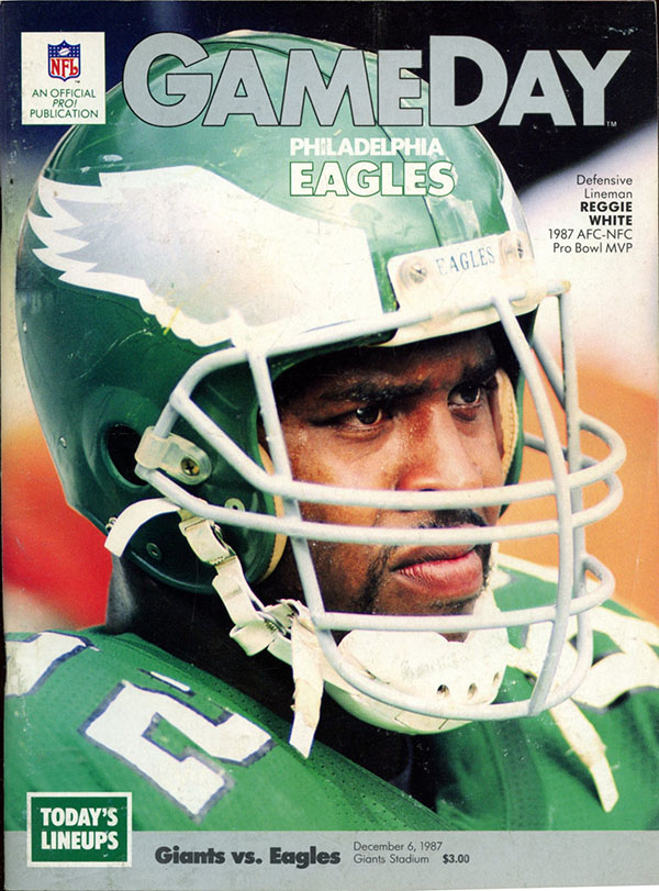 NFL Program: New York Giants vs. Philadelphia Eagles (December 6, 1987)