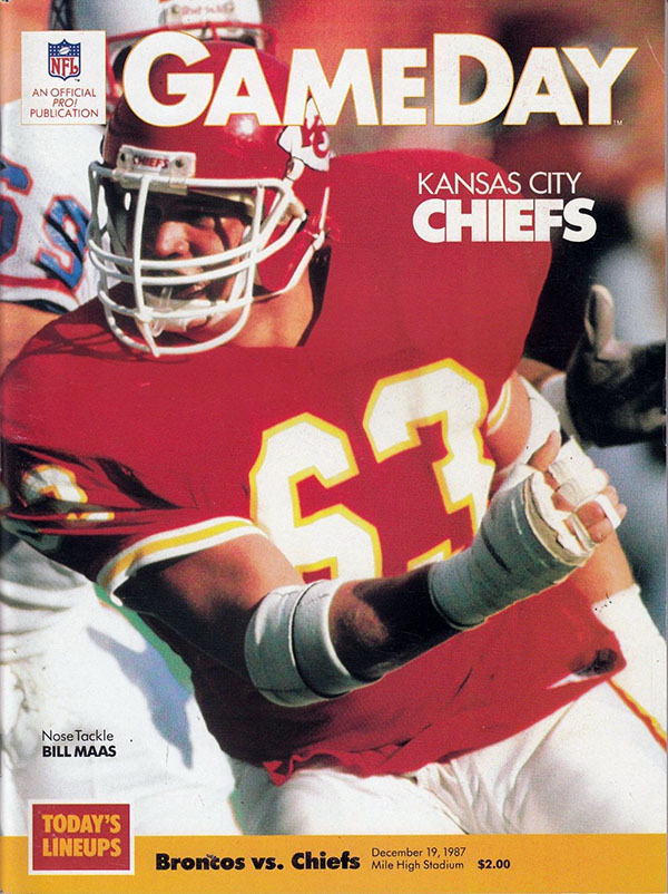 NFL Program: Denver Broncos vs. Kansas City Chiefs (December 19, 1987)