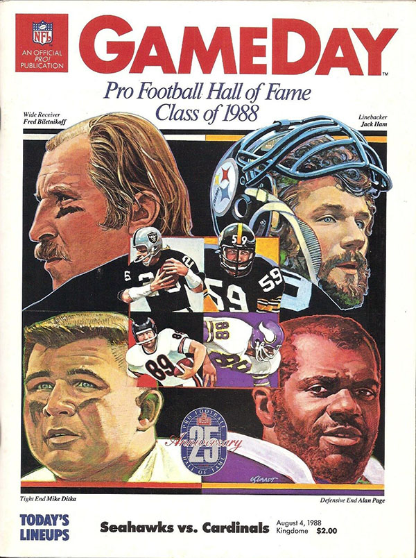 NFL Program: Seattle Seahawks vs. Phoenix Cardinals (August 4, 1988)