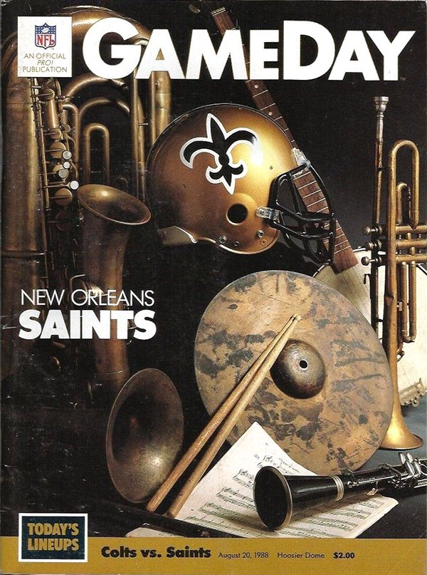 NFL Program: Indianapolis Colts vs. New Orleans Saints (August 20, 1988)