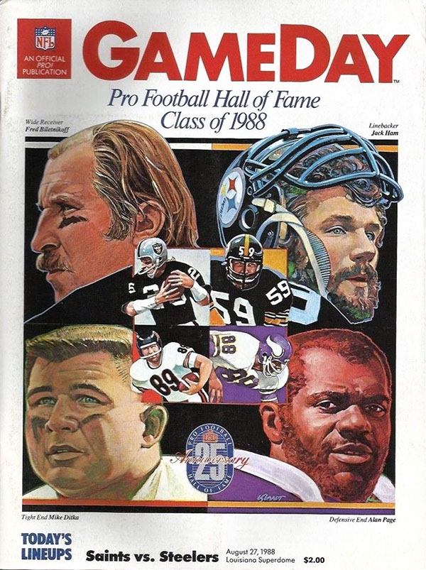 NFL Program: New Orleans Saints vs. Pittsburgh Steelers (August 27, 1988)