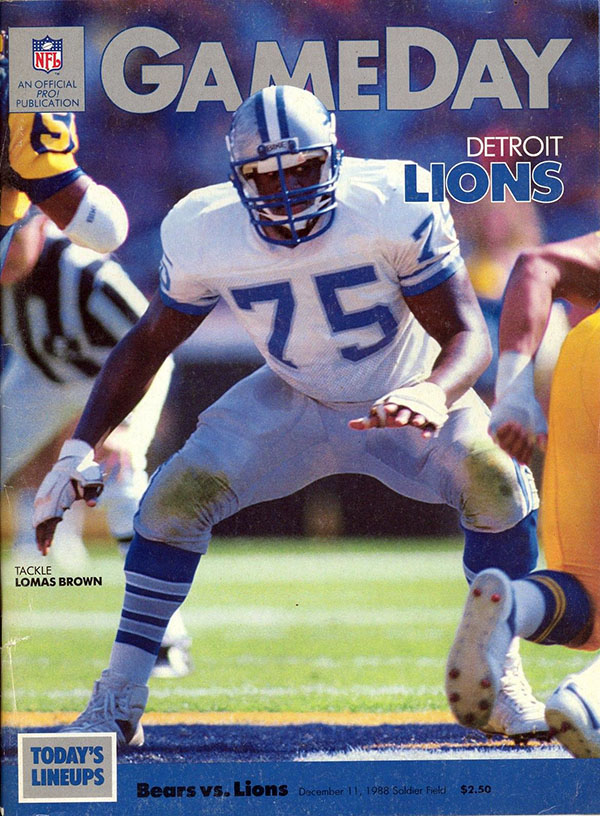 NFL Program: Chicago Bears vs. Detroit Lions (December 11, 1988)