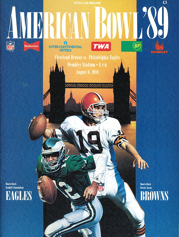 NFL Program: Cleveland Browns vs. Philadelphia Eagles (August 6, 1989)