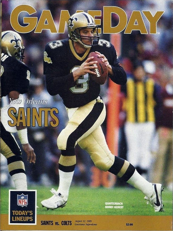 NFL Program: New Orleans Saints vs. Indianapolis Colts (August 12, 1989)